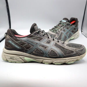 Asics Gel Venture 6 Womens Size 11 Mint Grey Running Shoes Lace Up Athletic